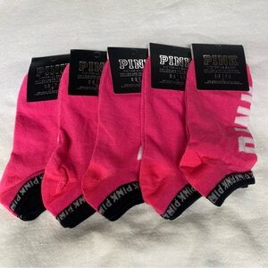 Victoria's Secret Pink Casual Socks with Black Accents